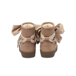 Donsje Ganza kids boots in Hazelnut Leather, rear view