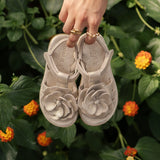 Donsje | Kids Shoes Iles Fields Sandals Shimmer Buttercup - Silver Metallic Leather