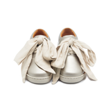 Donsje | Kids Shoes Emilia Organza Sneakers - Off White Metallic Leather