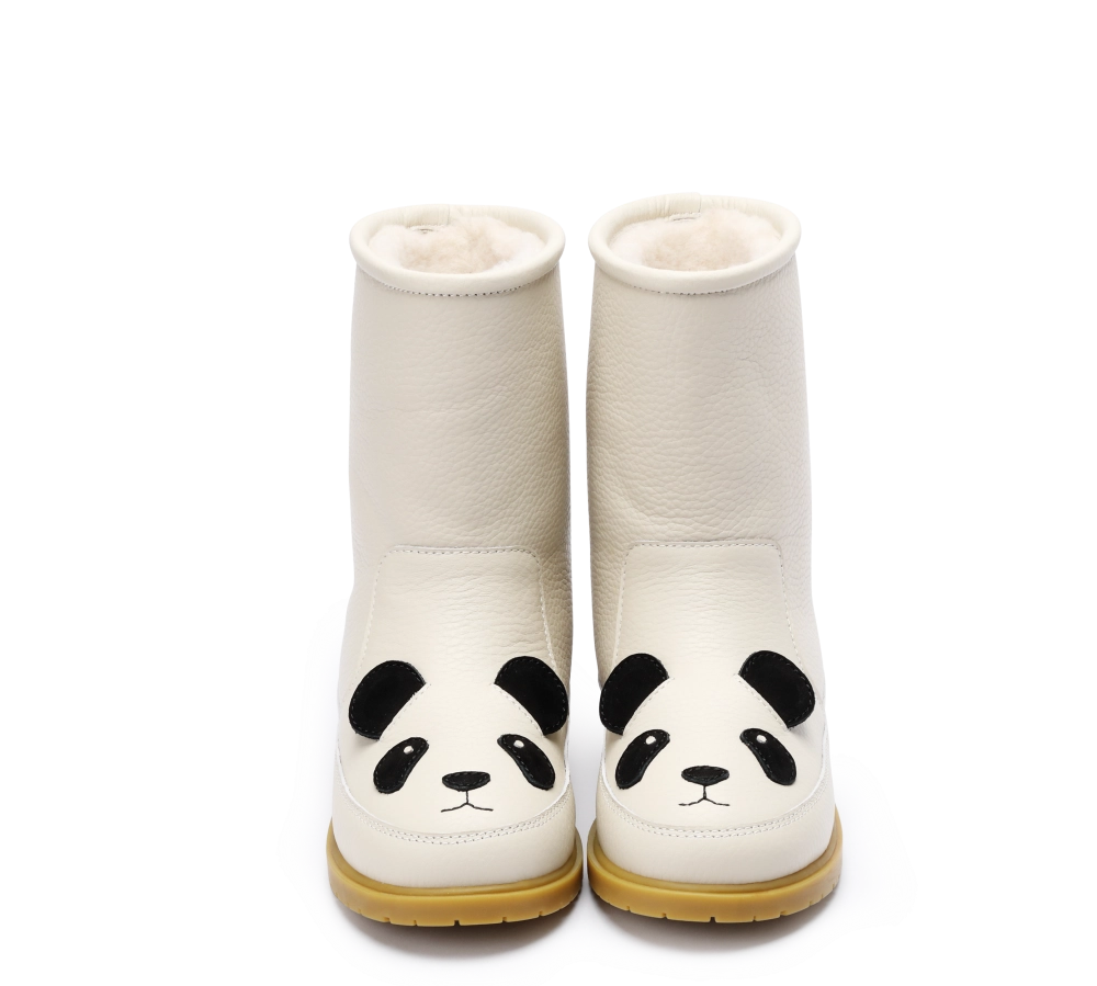 Donsje | Kids Shoes Wadudu Classic Boots Panda - Off White Leather