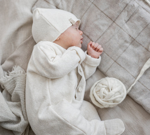 1+ In the family | Gaetan Newborn Onesie - Ecru