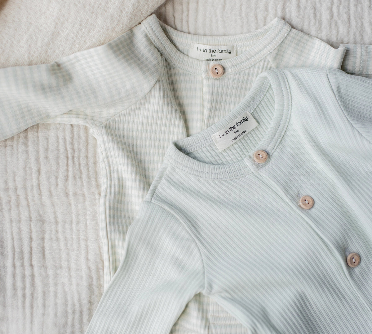 1+ In The Family | Guim Newborn Onesie - Pale Aqua