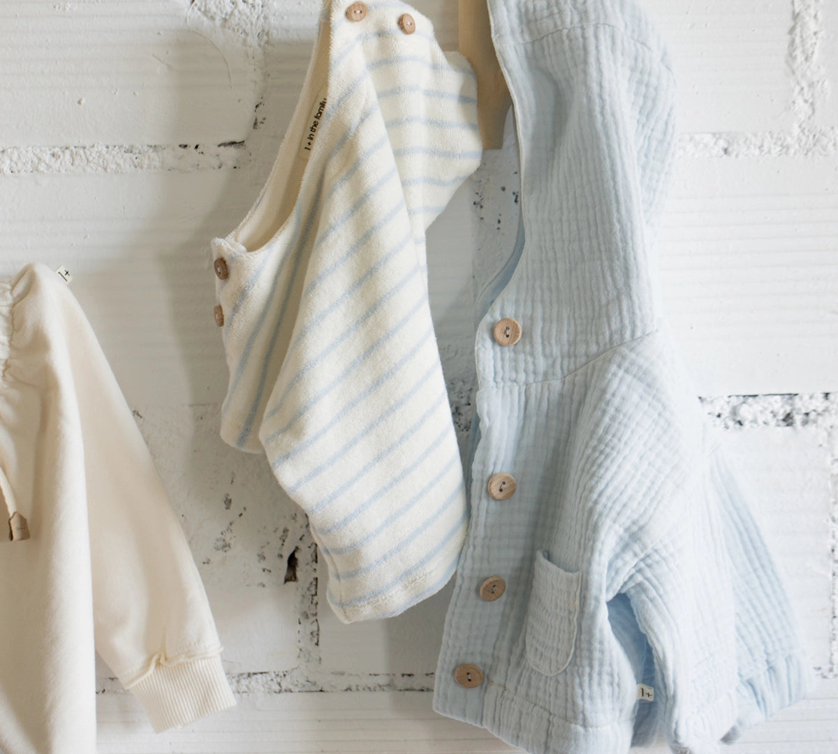 1+ In The Family | Tomaso Top Short Sleeves - Misty Blue