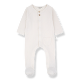 1+ In The Family | Pau Newborn Onesie - Ecru