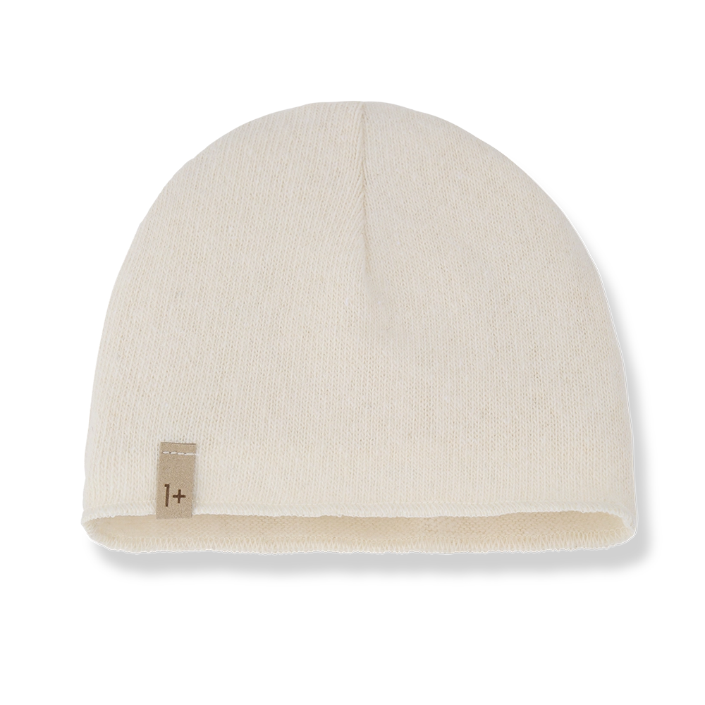 1+ In The Family Angers Baby Beanie in Ecru