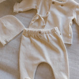 1+ In The Family Angers Baby Beanie in Ecru