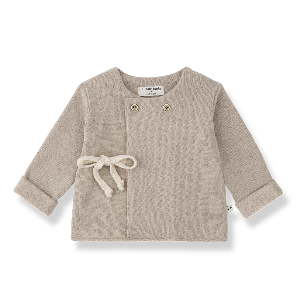 1+ In The Family Pessac Newborn Shirt in Beige