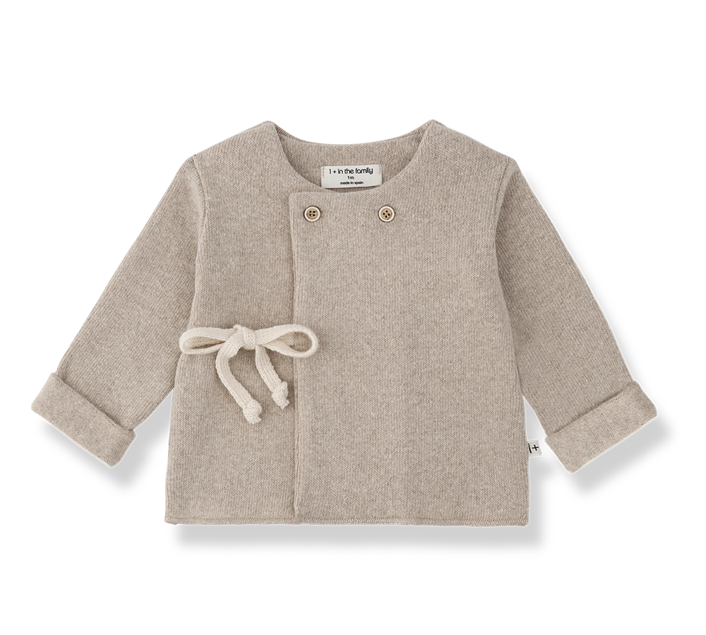 1+ In The Family Pessac Newborn Shirt in Beige