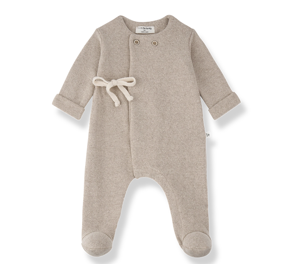 1+ In The Family Havre Jumpsuit with Feet in Beige