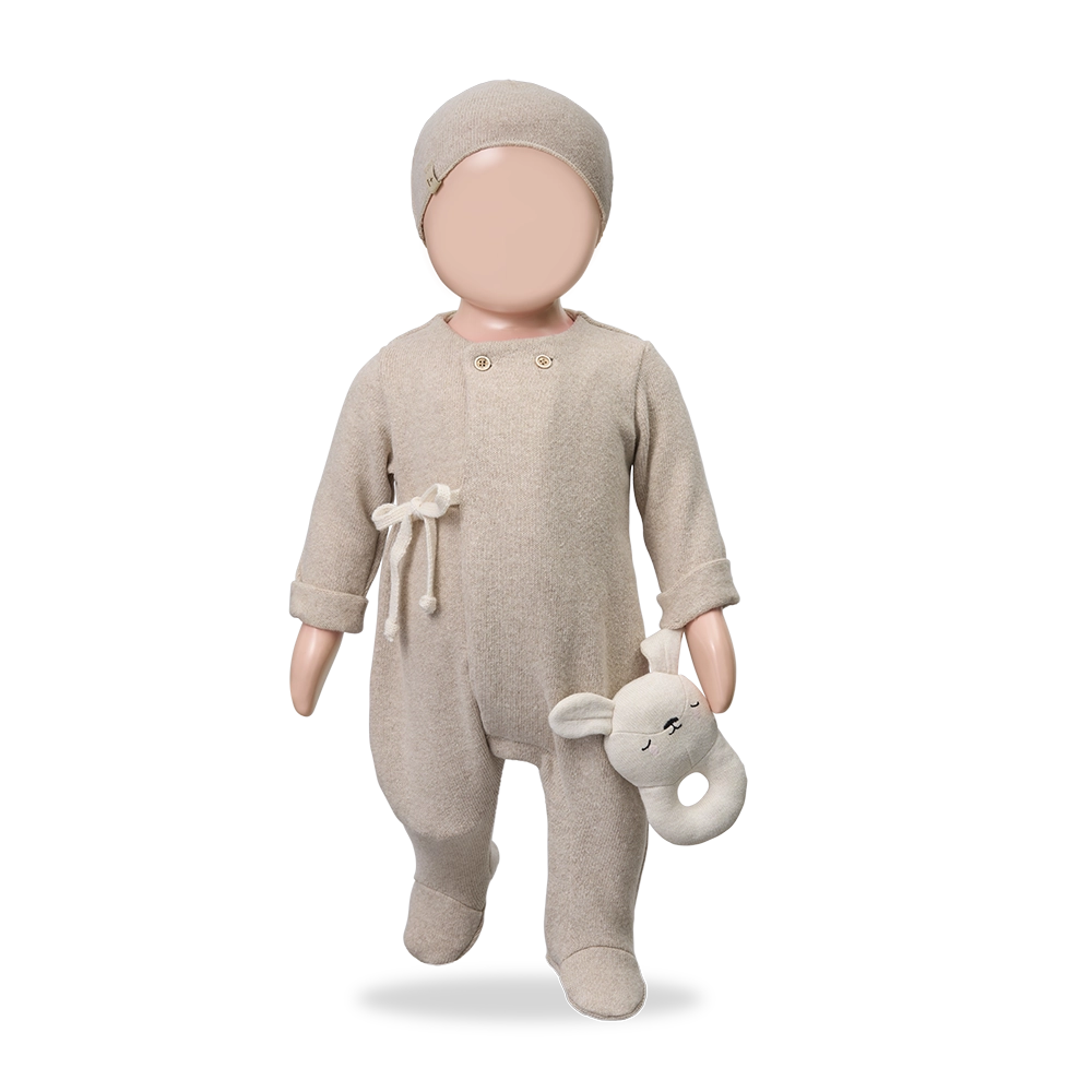 1+ In The Family Havre Jumpsuit with Feet in Beige