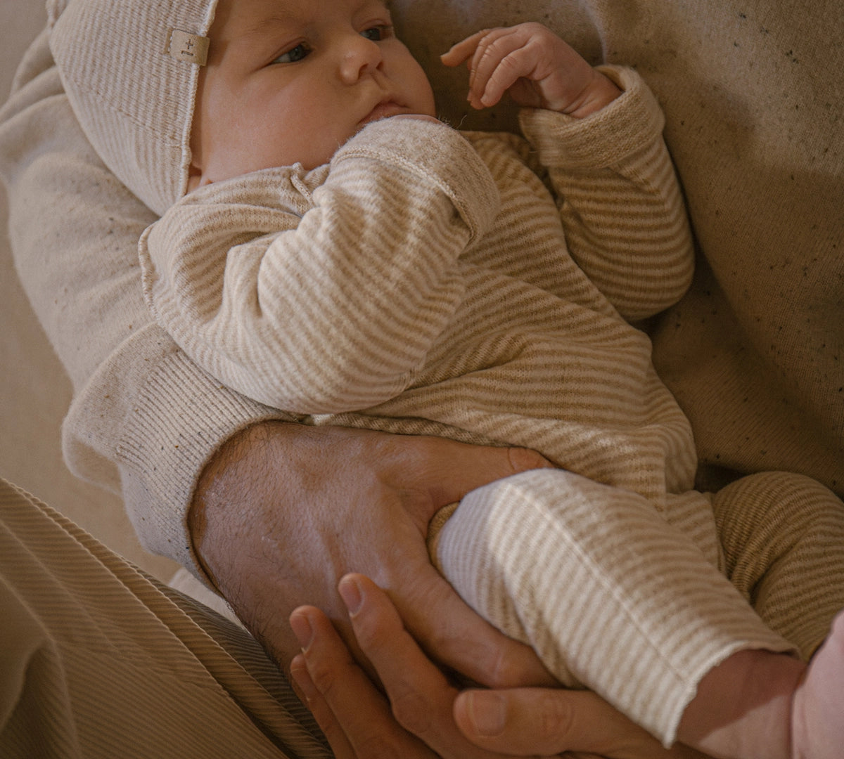 1+ In The Family Honore Baby Beanie in Beige