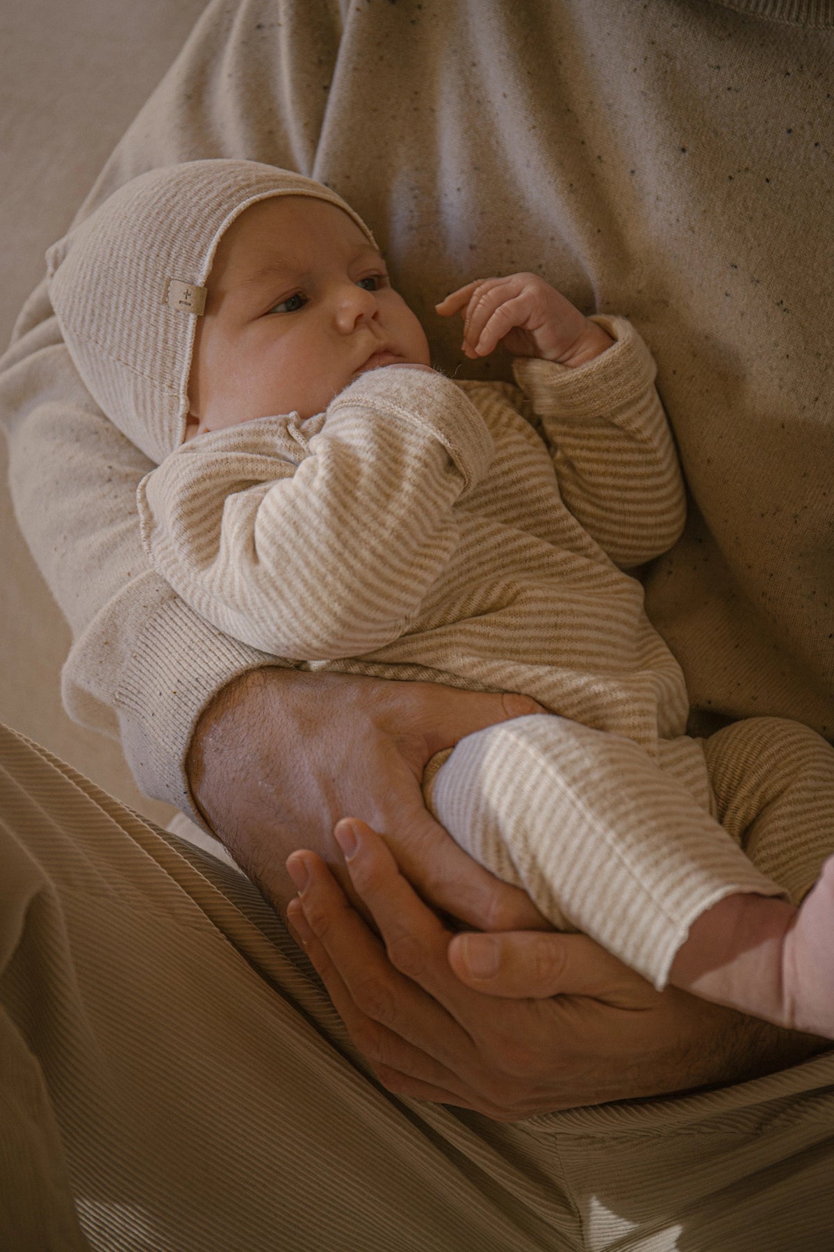 1+ In The Family Honore Baby Beanie in Beige