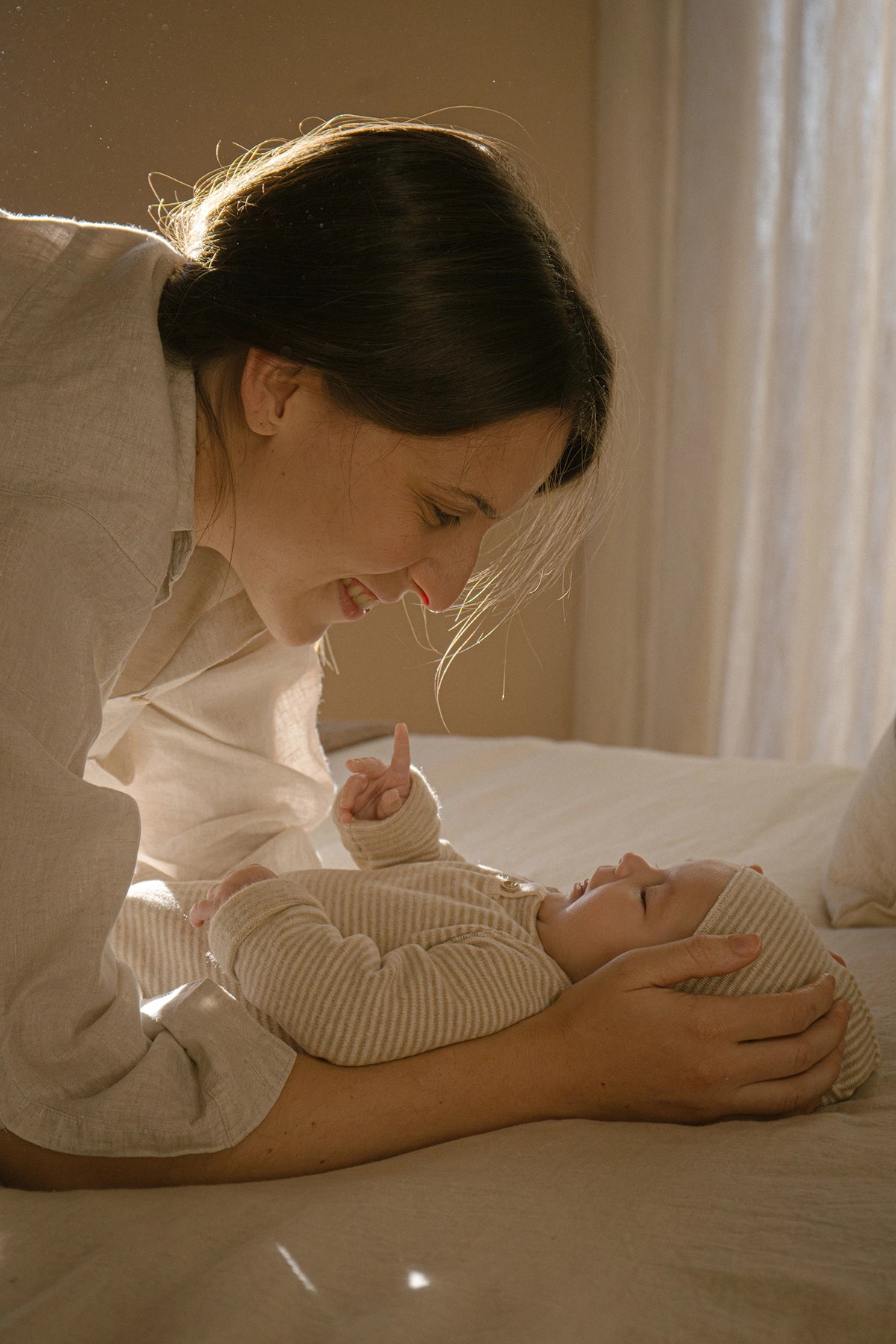 1+ In The Family Honore Baby Beanie in Beige
