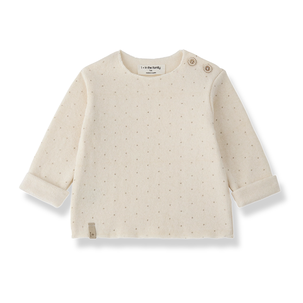 1+ In The Family Perpignan Top Long Sleeves in Ecru