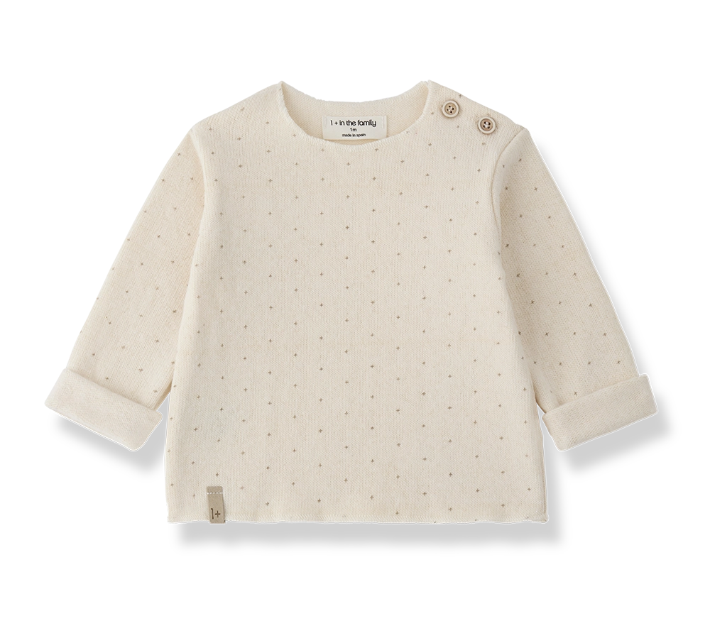 1+ In The Family Perpignan Top Long Sleeves in Ecru