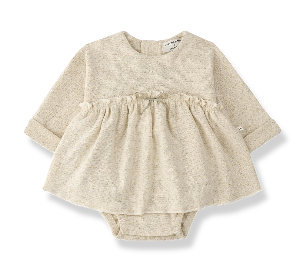 1+ In The Family Conques Dress with Body in Ecru