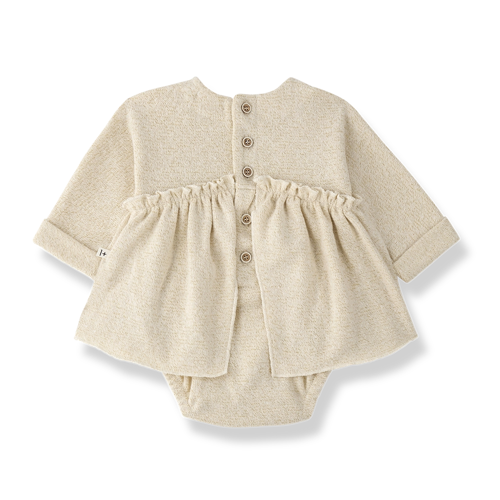 1+ In The Family Conques Dress with Body in Ecru