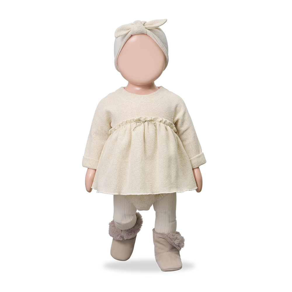 1+ In The Family Conques Dress with Body in Ecru