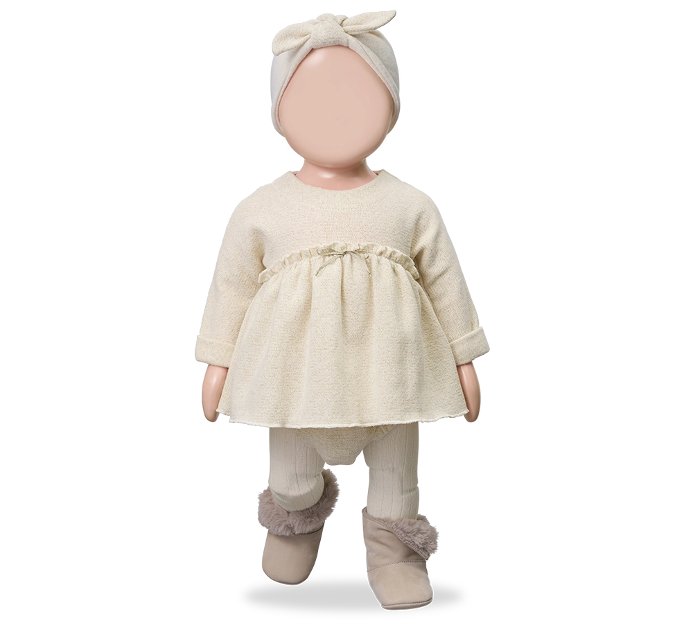 1+ In The Family Conques Dress with Body in Ecru