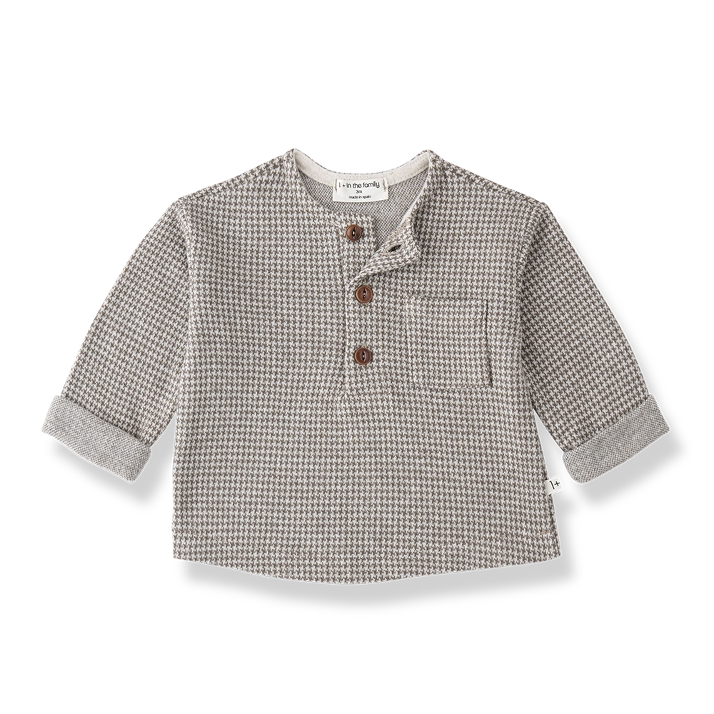 1+ In The Family Nuoro Shirt in Dark Taupe
