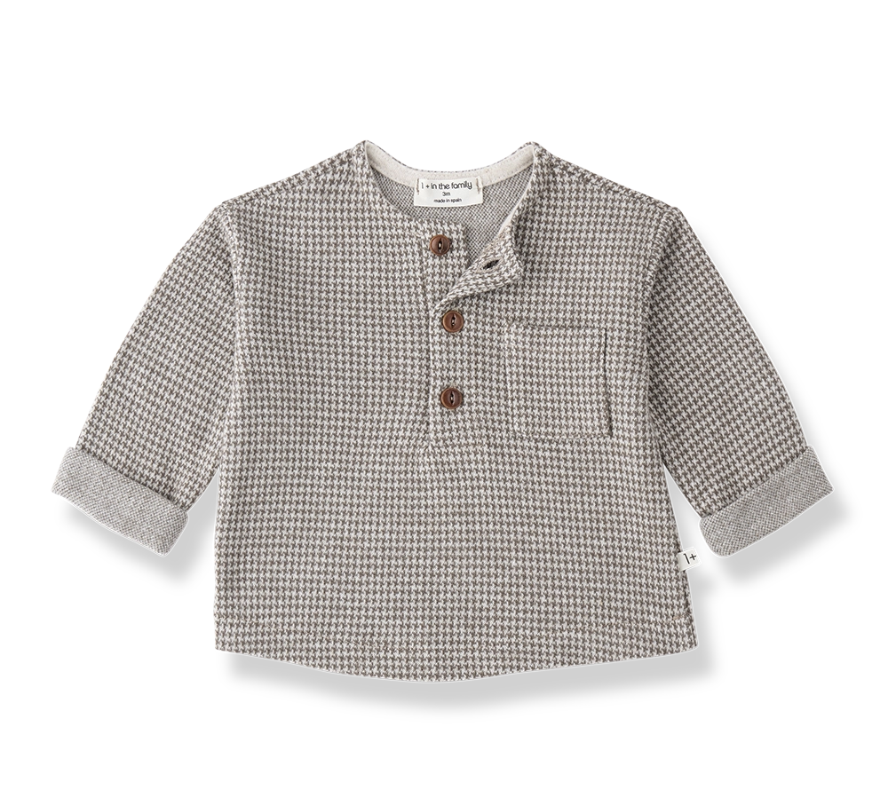 1+ In The Family Nuoro Shirt in Dark Taupe