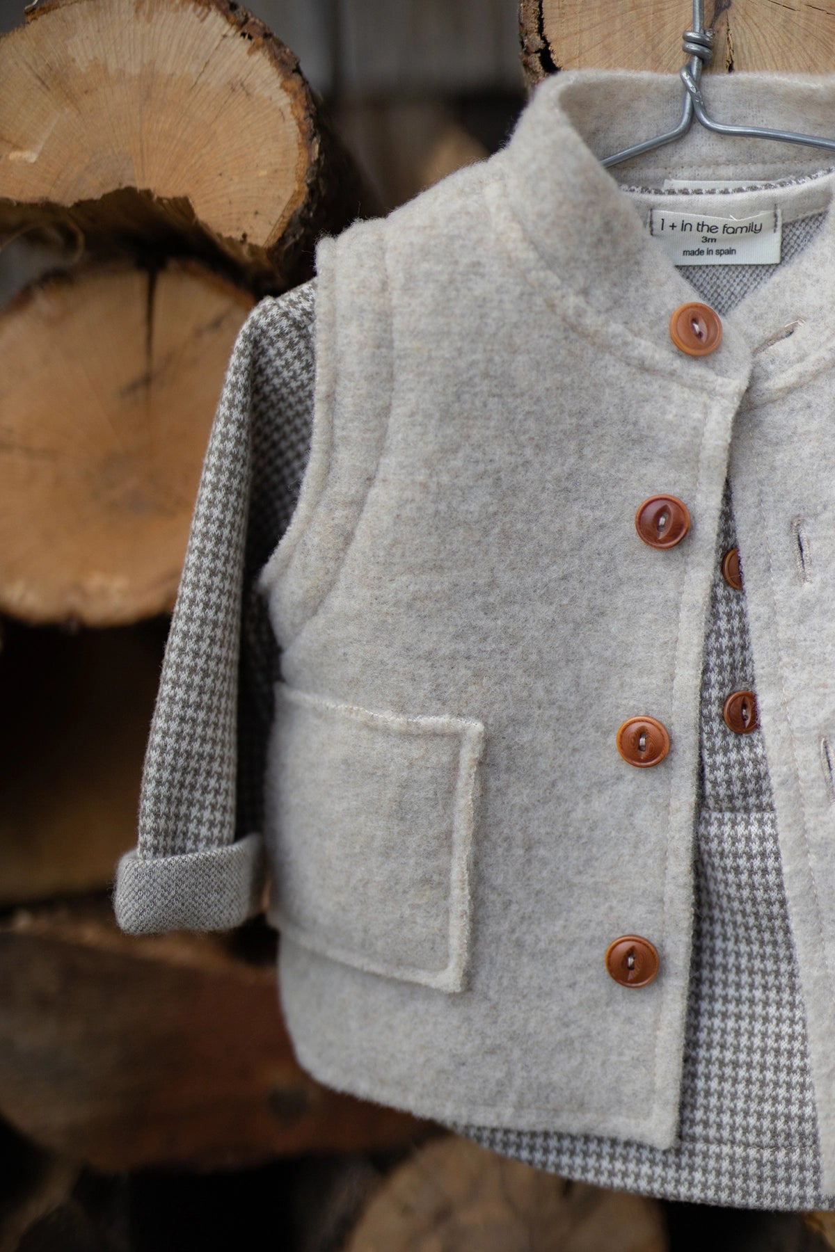 1+ In The Family Nuoro Shirt in Dark Taupe