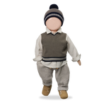 1+ In The Family Napoli Trousers in Dark Taupe