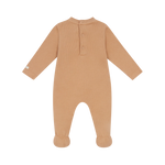 Donsje Phlyn Fluffy Bunnies onesie in Rose Mocha, back view