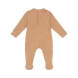 Donsje Phlyn Fluffy Bunnies onesie in Rose Mocha, back view