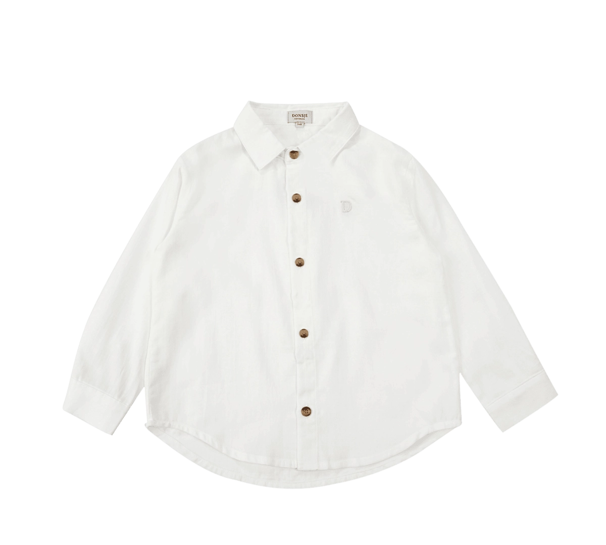 Donsje Chee shirt in Crispy White, front view