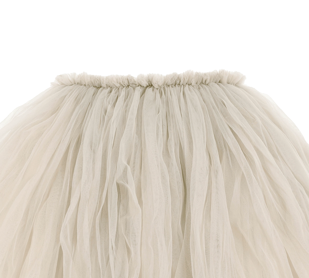 Donsje Kya skirt in Warm White, close-up of the gathered waistband