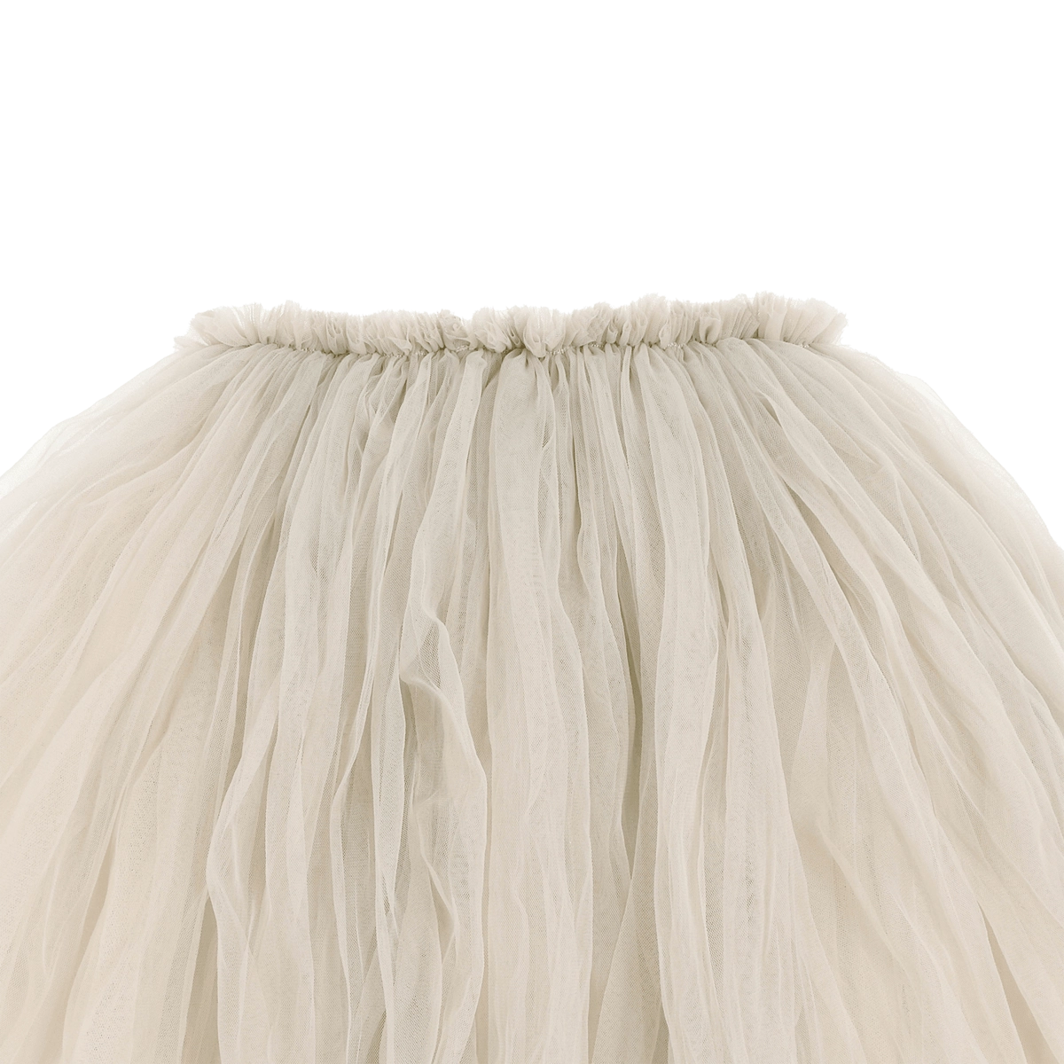 Donsje Kya skirt in Warm White, close-up of the gathered waistband