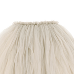 Donsje Kya skirt in Warm White, close-up of the gathered waistband