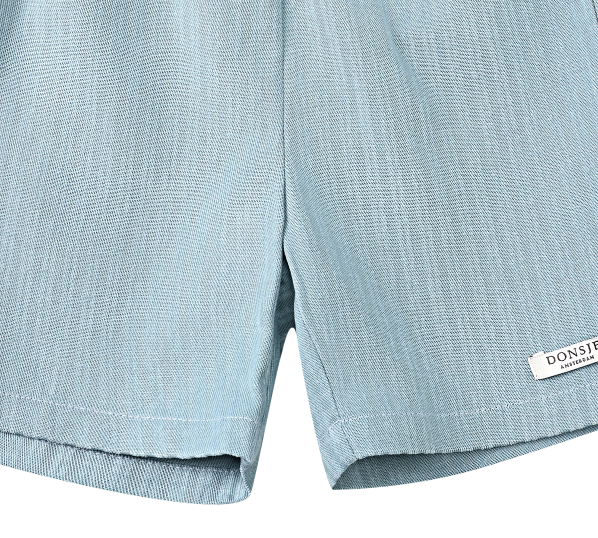 Donsje | Shorts Cyriel - Steel Blue Striped