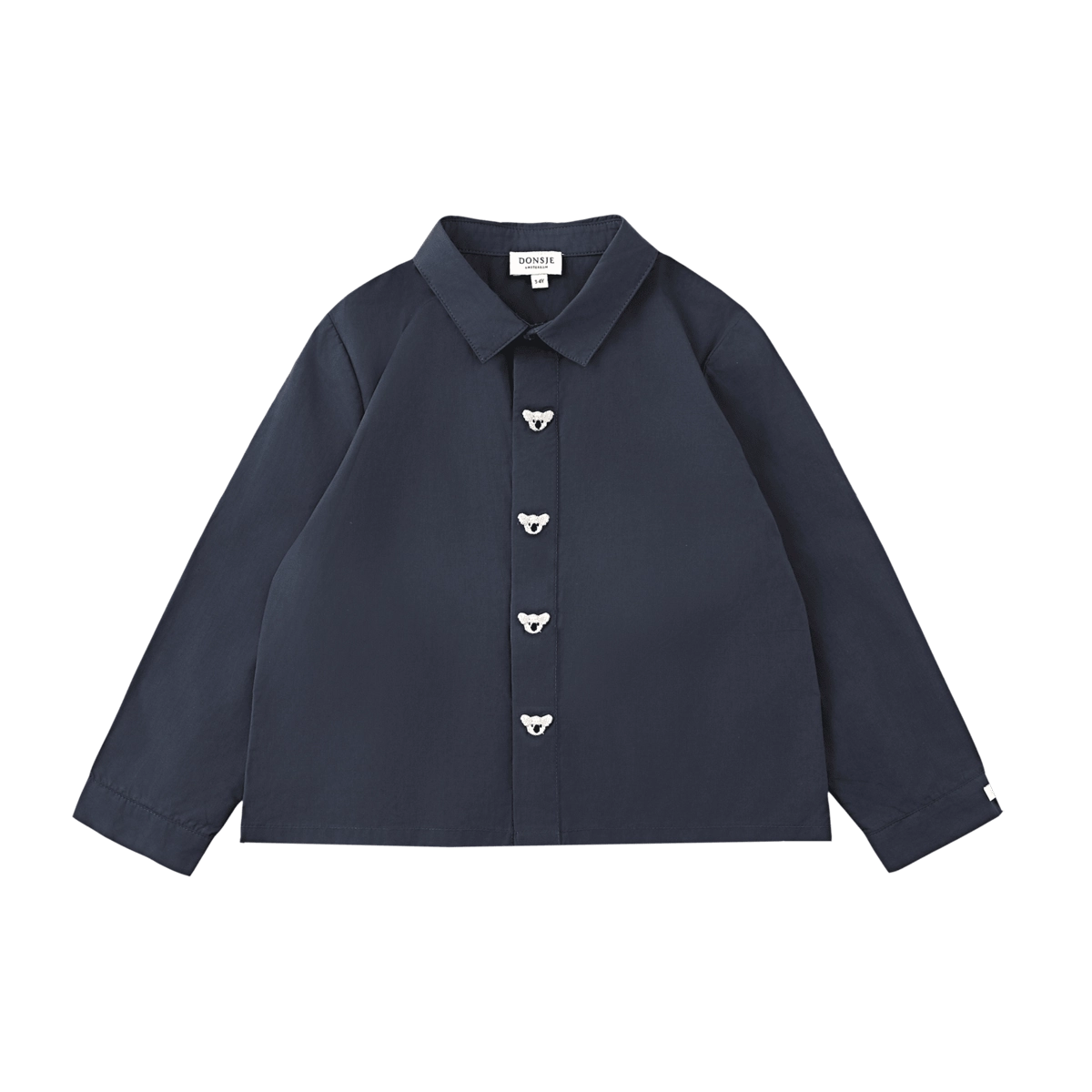 Donsje Lauden Koalas shirt in Blue Marine, front view