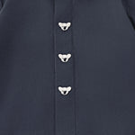 Donsje Lauden Koalas shirt in Blue Marine, close-up of the koala details on the front