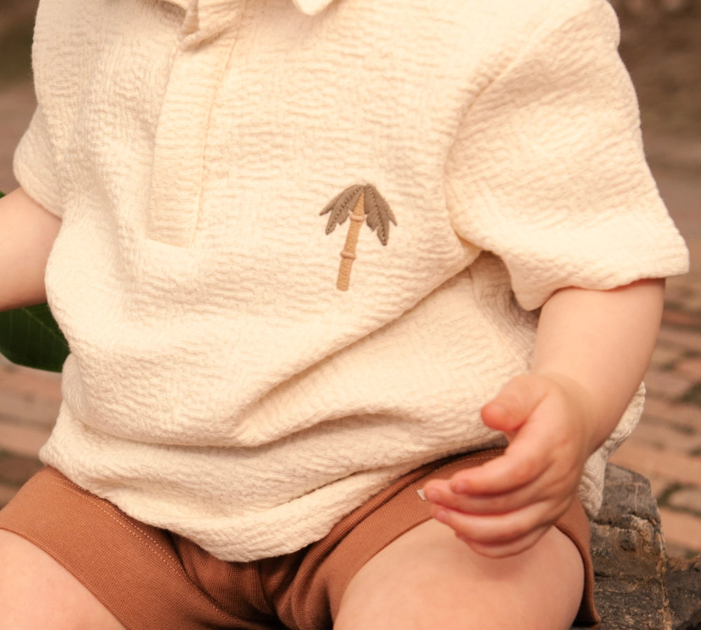 Donsje | Wouti Shirt Palm Tree - Warm White