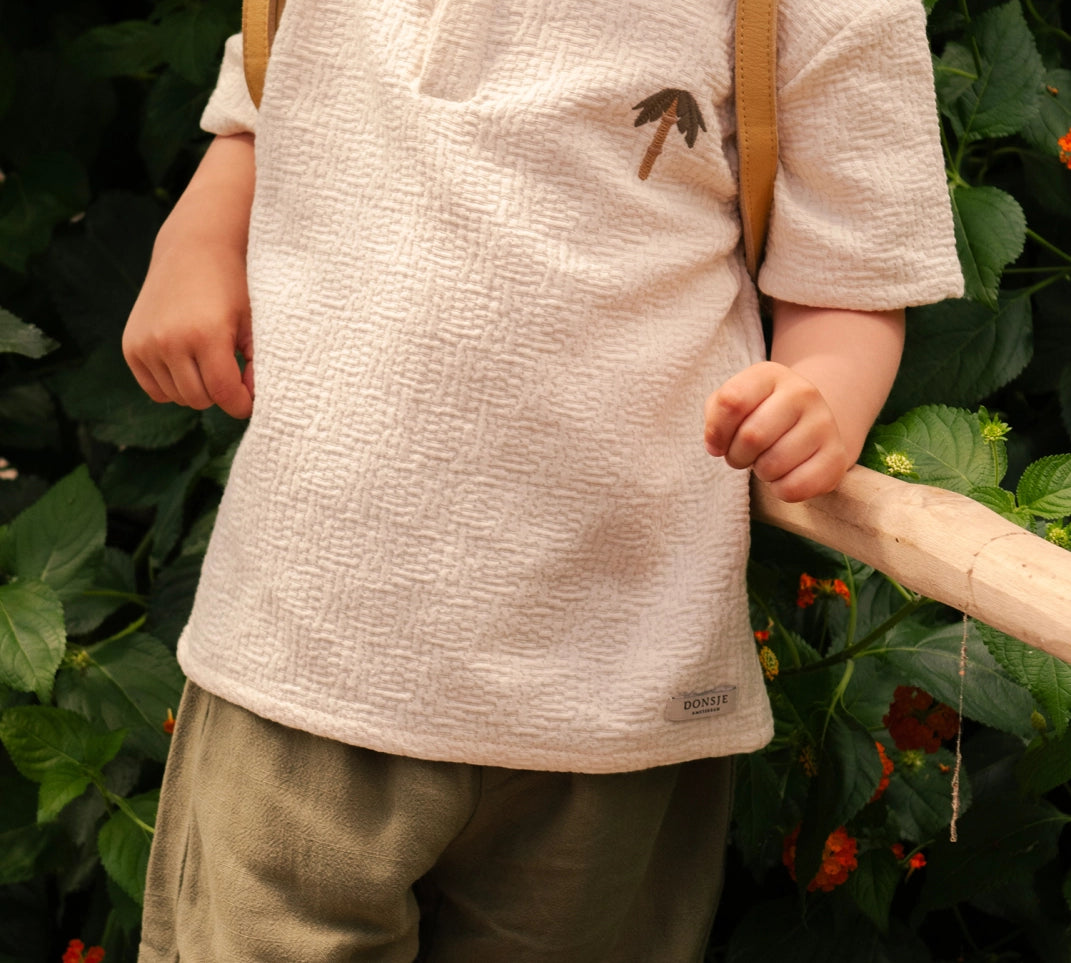 Donsje | Wouti Shirt Palm Tree - Warm White