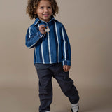 Donsje | Overshirt Ditmer - Vintage Blue - White Striped