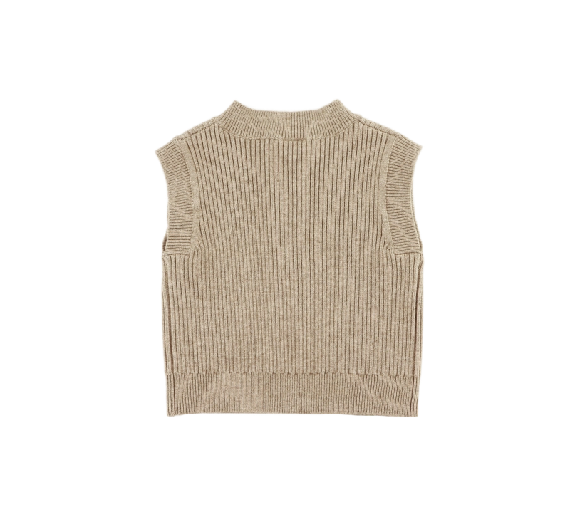 Donsje | Vest Tjitske - Sesame Melange