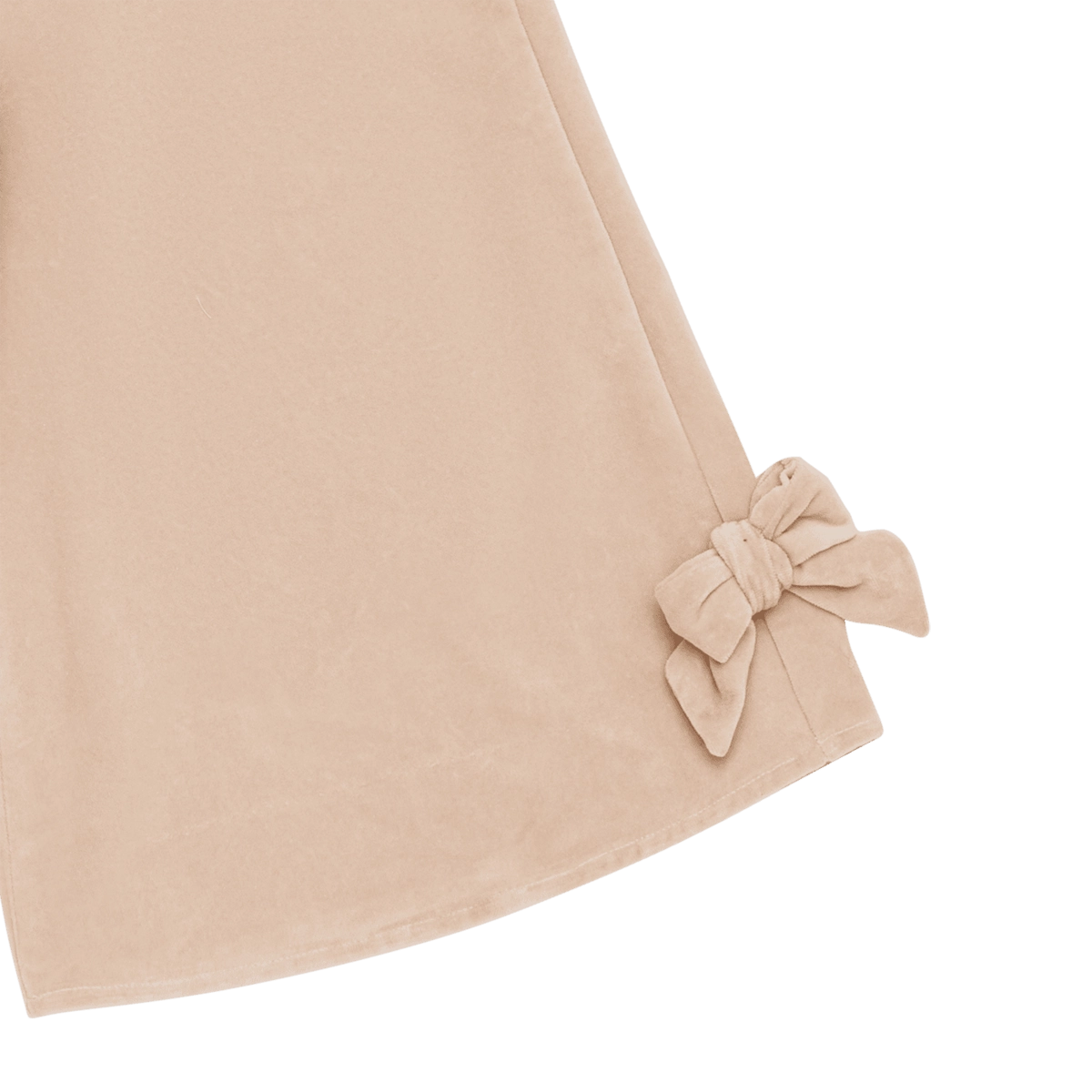 Donsje Nolien Bow trousers in Vintage Rose, close-up of a bow at the hem