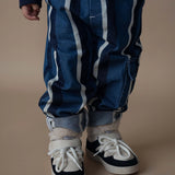 Donsje | Trousers Theoule - Vintage Blue - White Striped