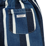 Donsje | Trousers Theoule - Vintage Blue - White Striped