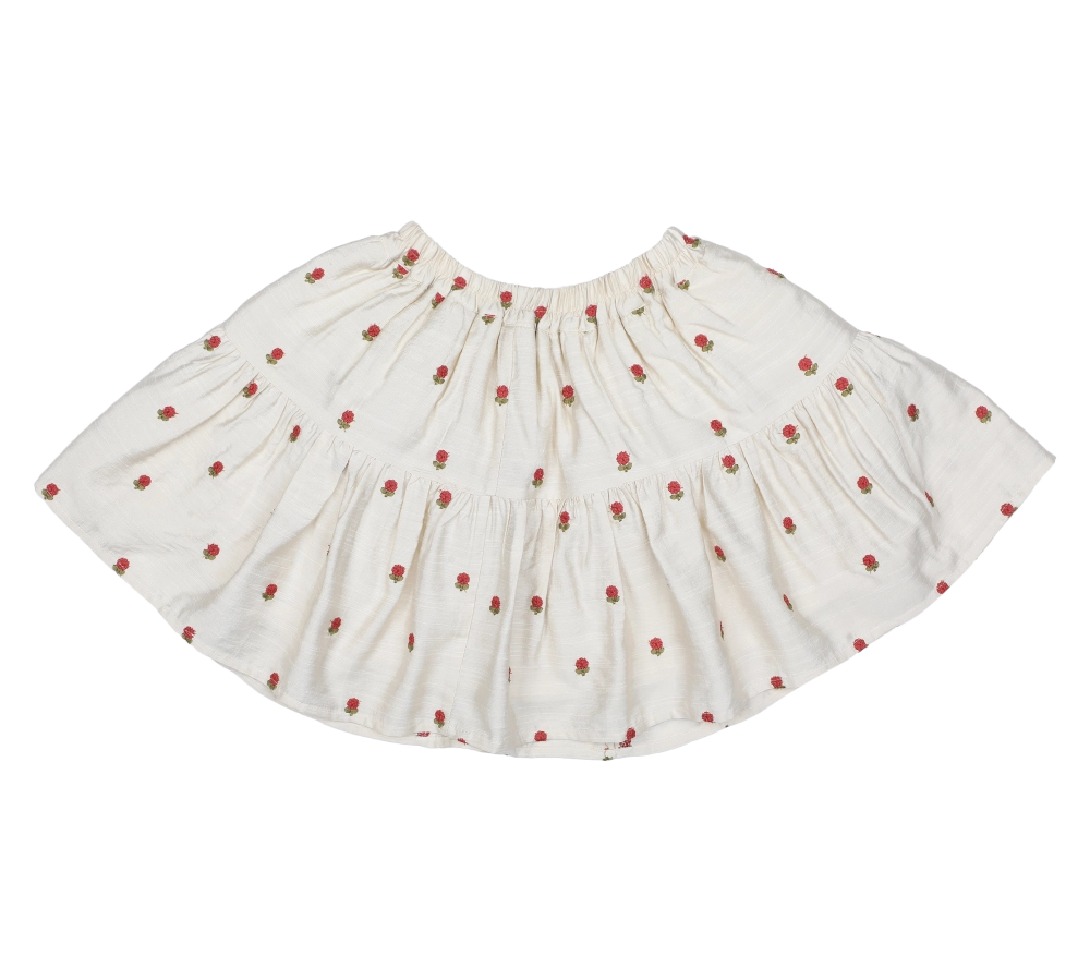 Donsje | Lazie Skirt Red Roses - Soft Sand