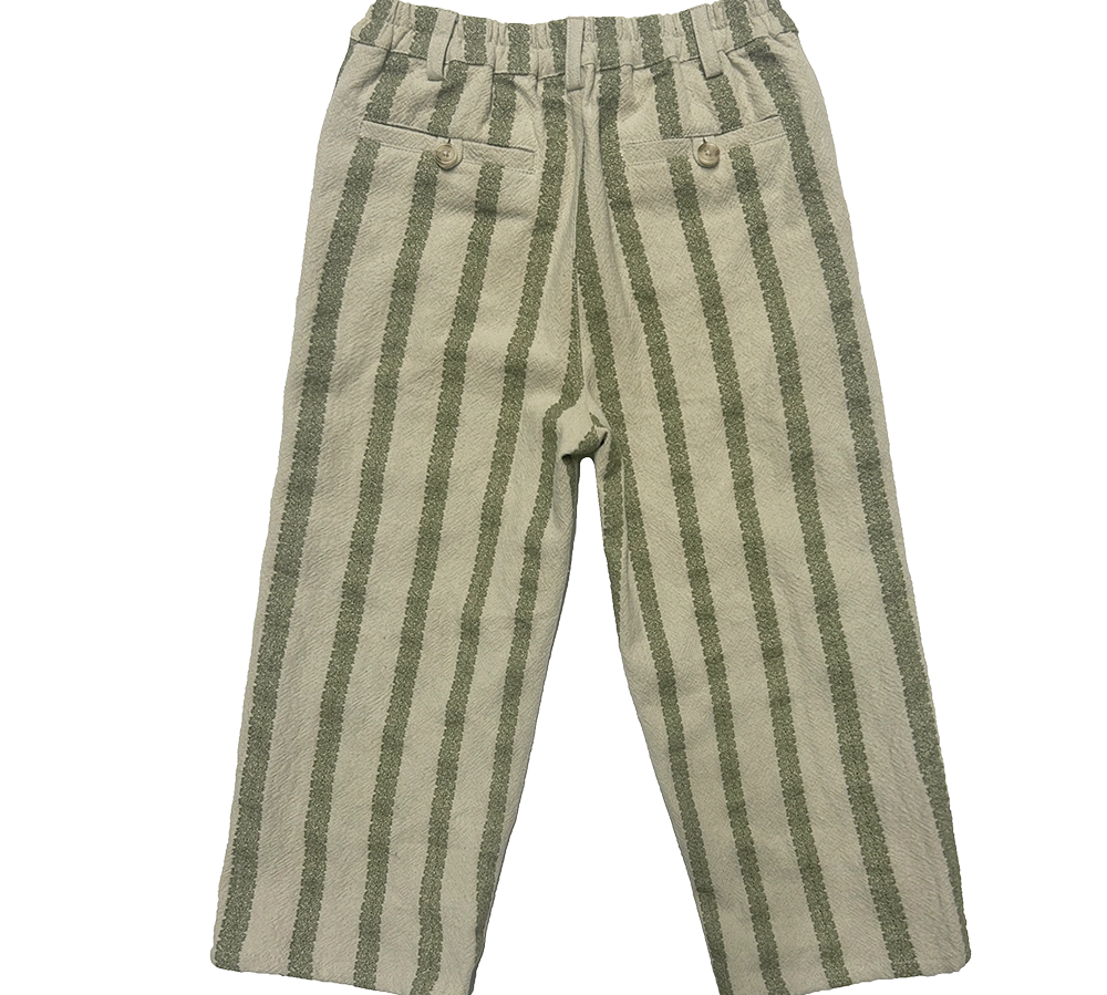 Donsje | Mazen Trousers - Light Green - Green Striped