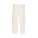 Donsje Audun leggings in Macaroon, front view with side ruffles