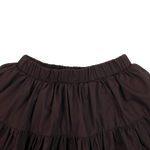 Donsje Azani skirt in Toffee, close-up of the gathered waistband