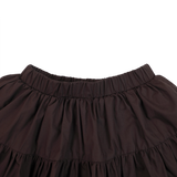 Donsje Azani skirt in Toffee, close-up of the gathered waistband
