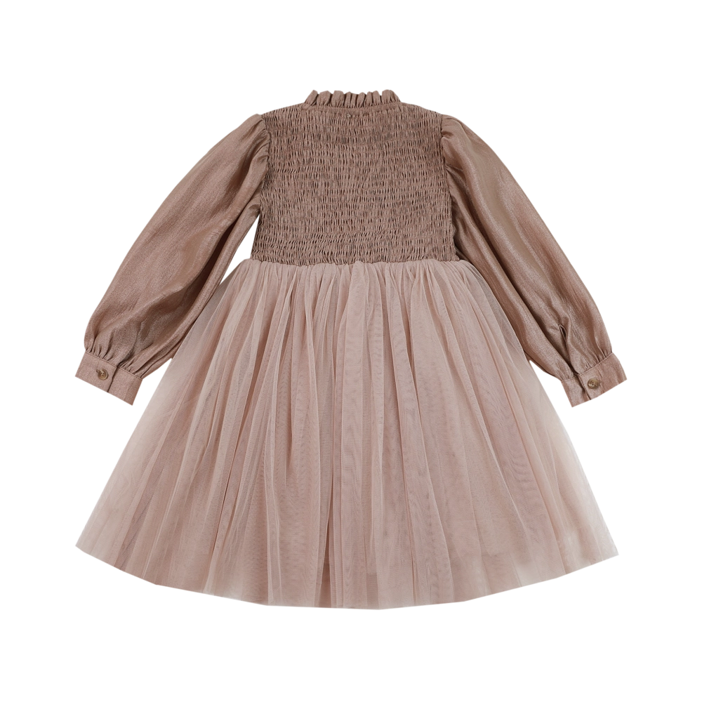 Donsje Janice dress in Rose Brown, back view