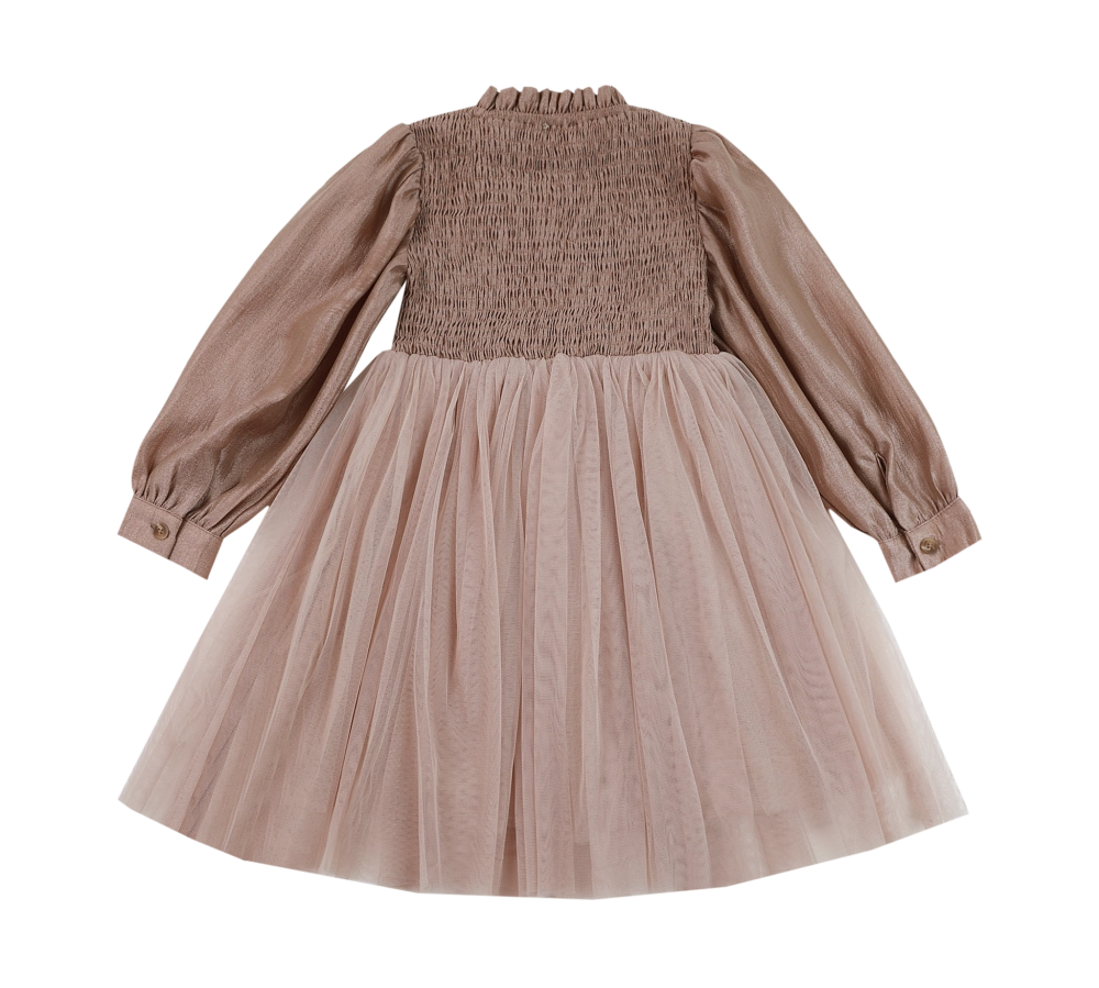 Donsje Janice dress in Rose Brown, back view